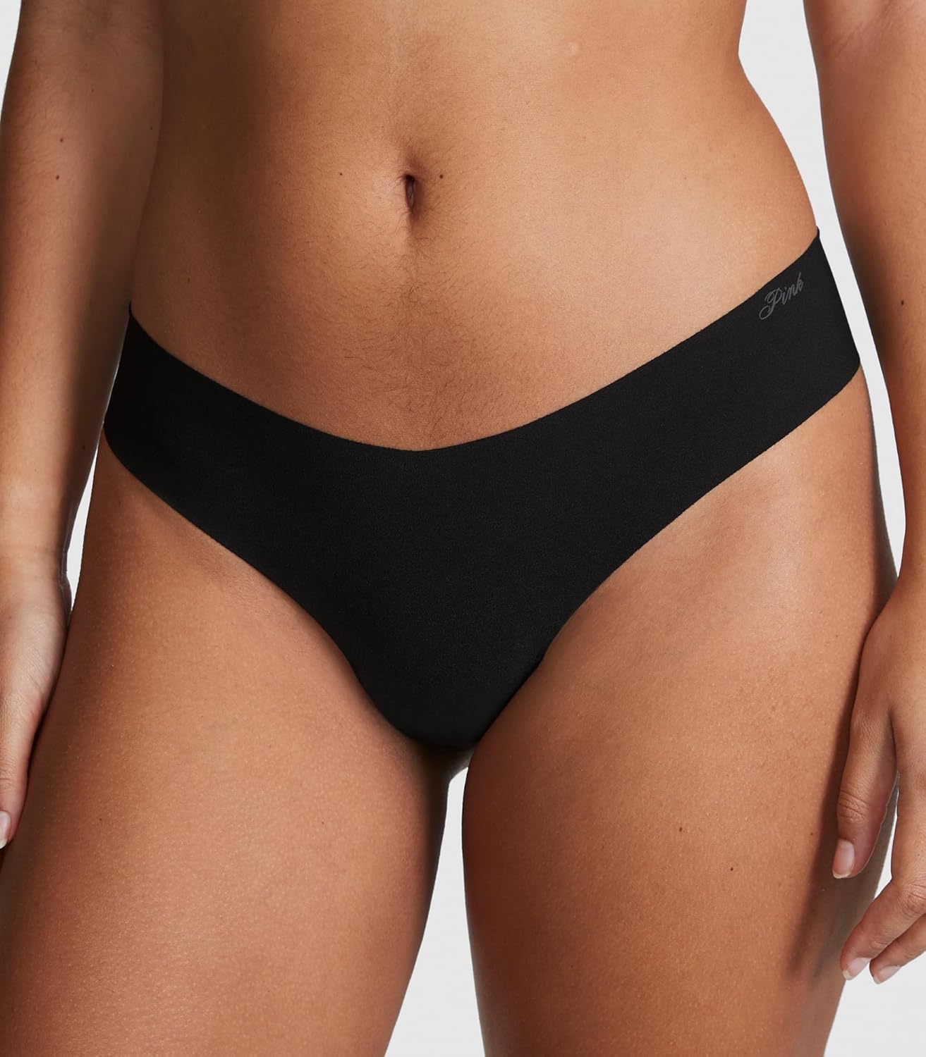 Комплект трусов Victoria's Secret PINK Women's No Show Thong Underwear, 5 предметов, мультиколор — фото 2