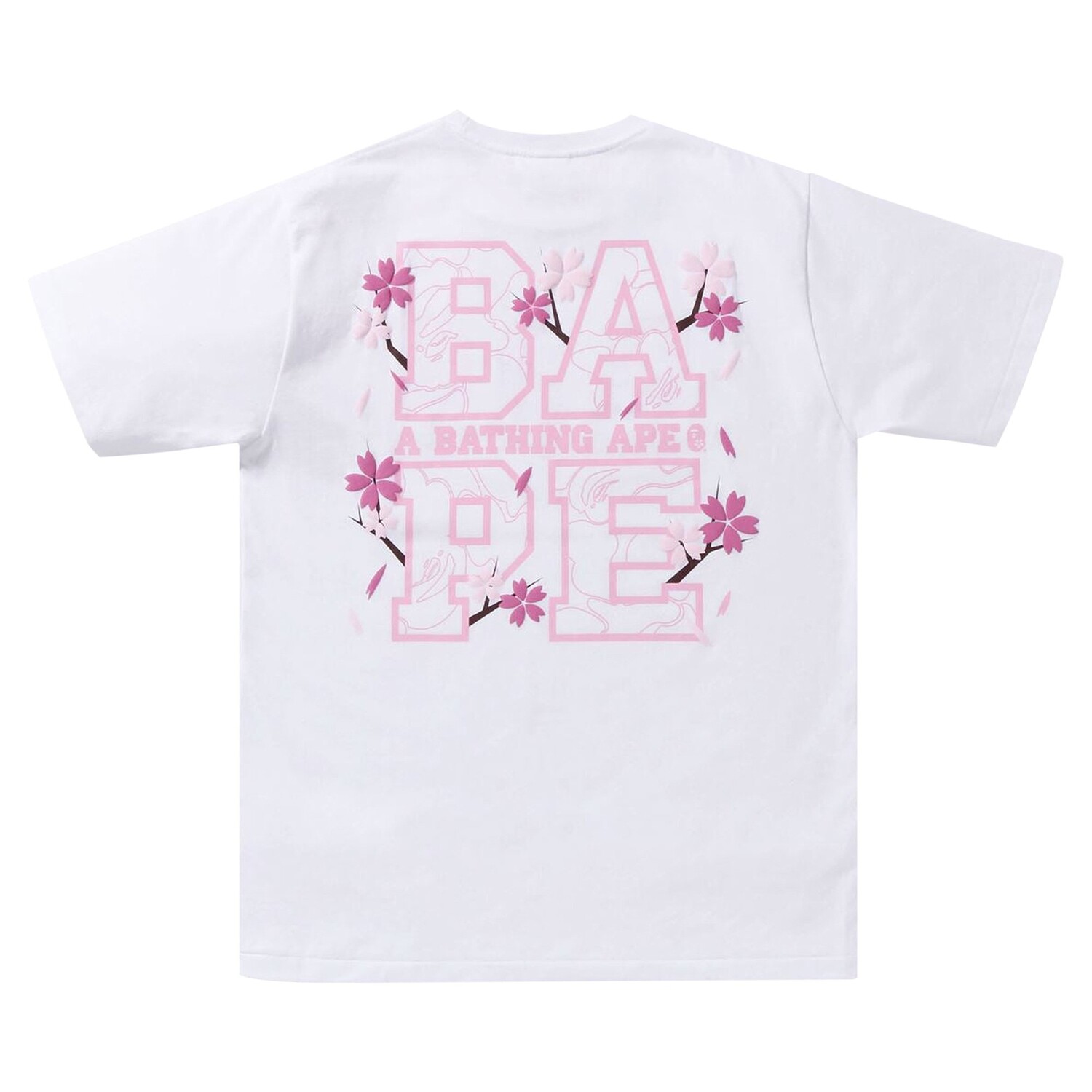 

Футболка BAPE Sakura, Белая, Белый, Футболка BAPE Sakura, Белая