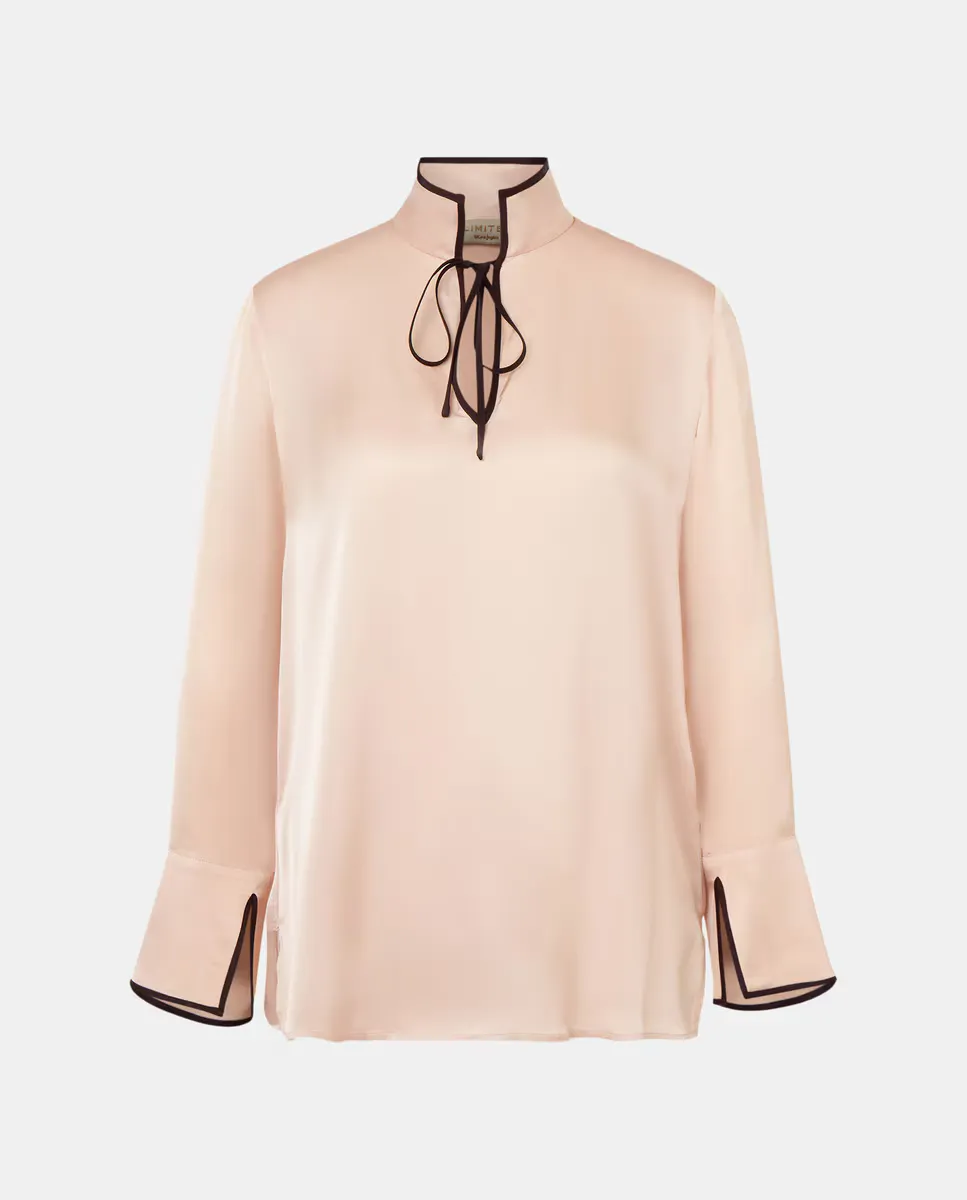 

Блузка с контрастным ярким бантом Woman Limited El Corte Inglés, светло-розовый