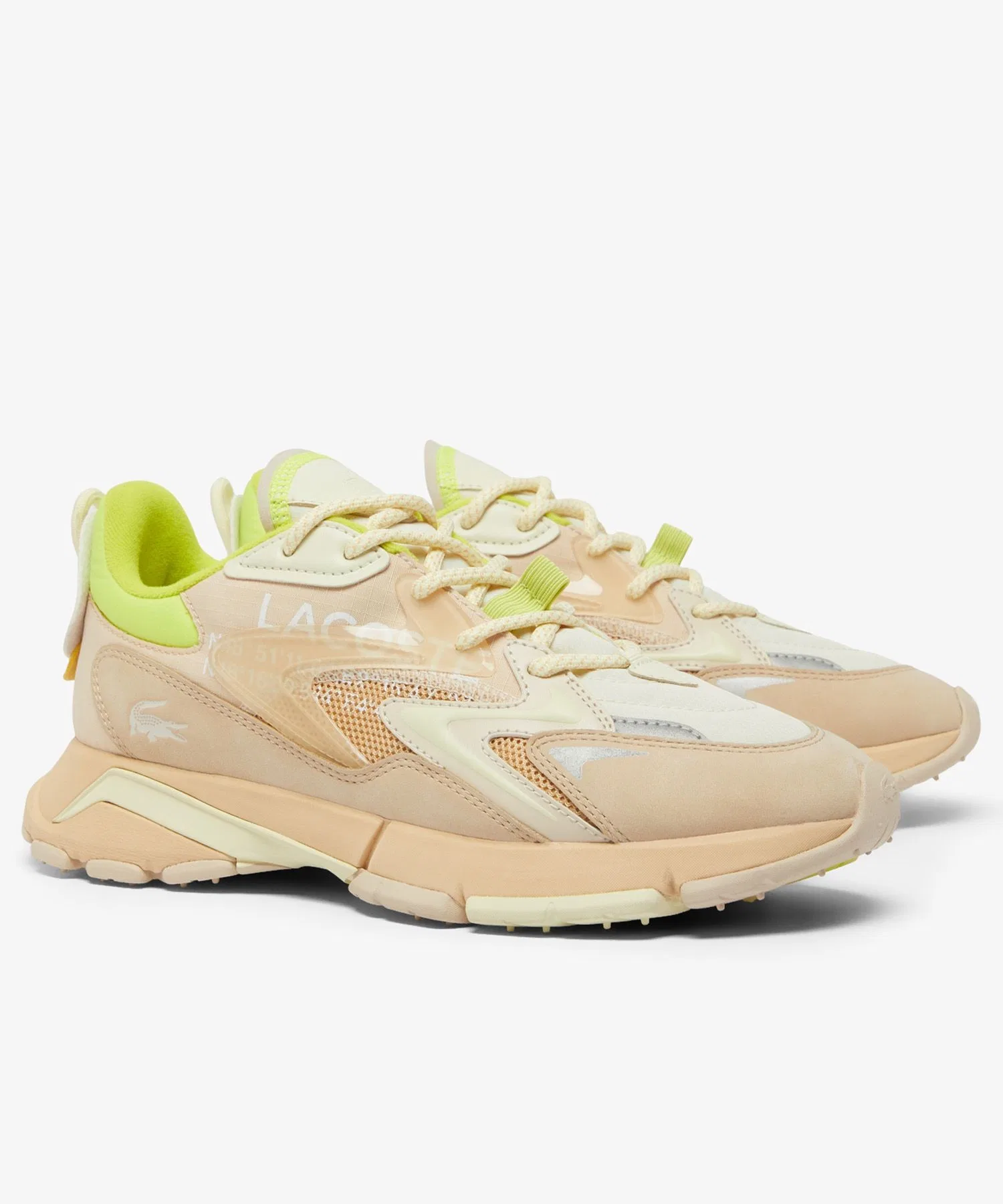 Мужские кроссовки LACOSTE L003 NEO TECH 224 1 SMA толстой подошвой бежевые
