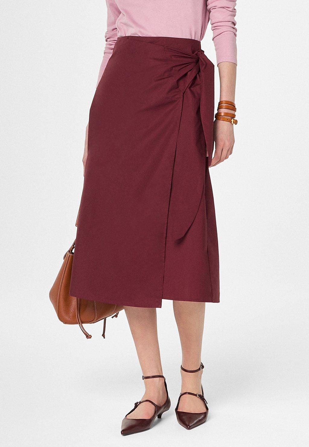 

Юбка с запахом A-line skirt Rodier, бургундия