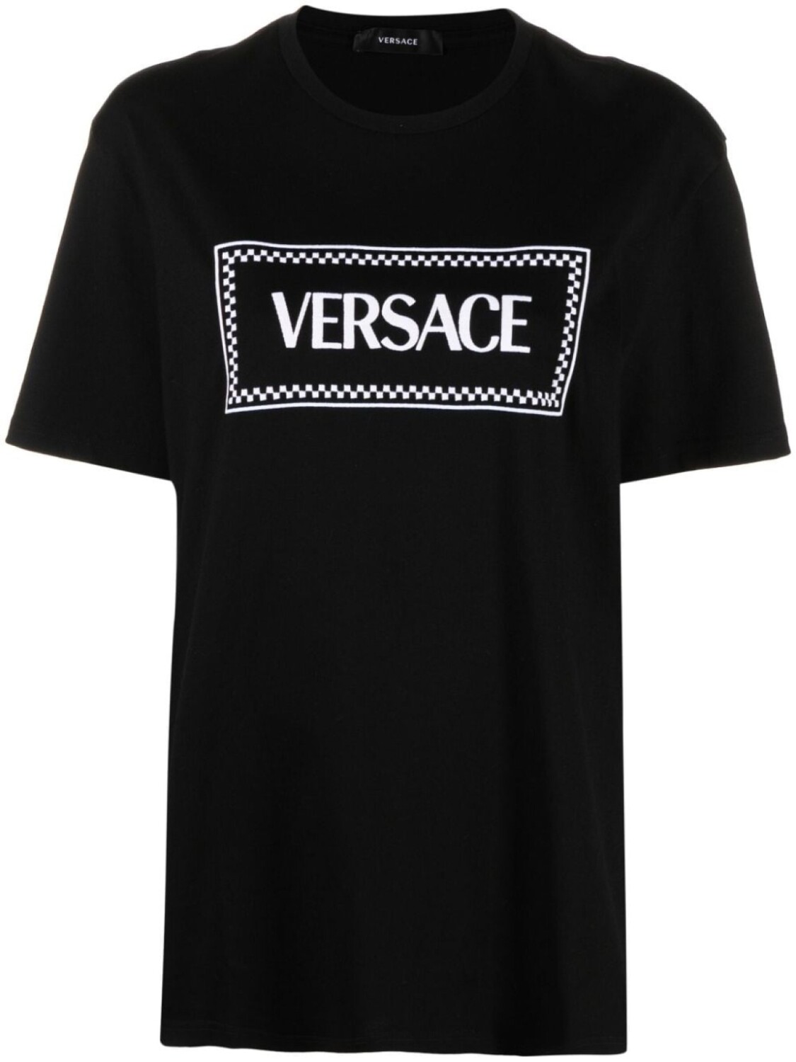 

Versace футболка с вышитым логотипом, черный