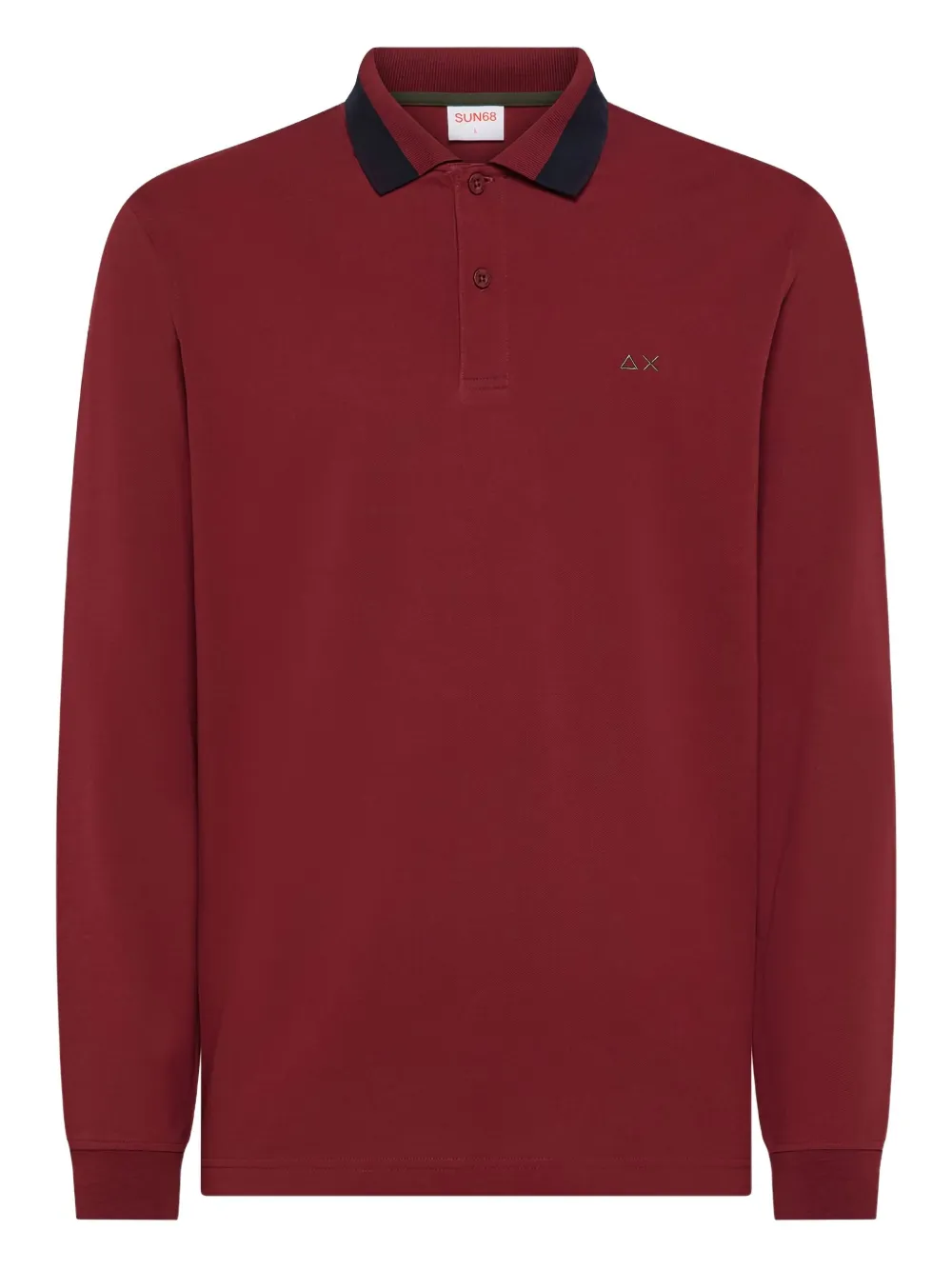 

Поло с длинными рукавами и налокотниками Sun67, красный