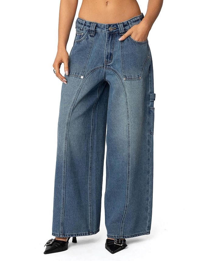 

Джинсы Tal Baggy Low Rise Carpenter в синем цвете Edikted, синий