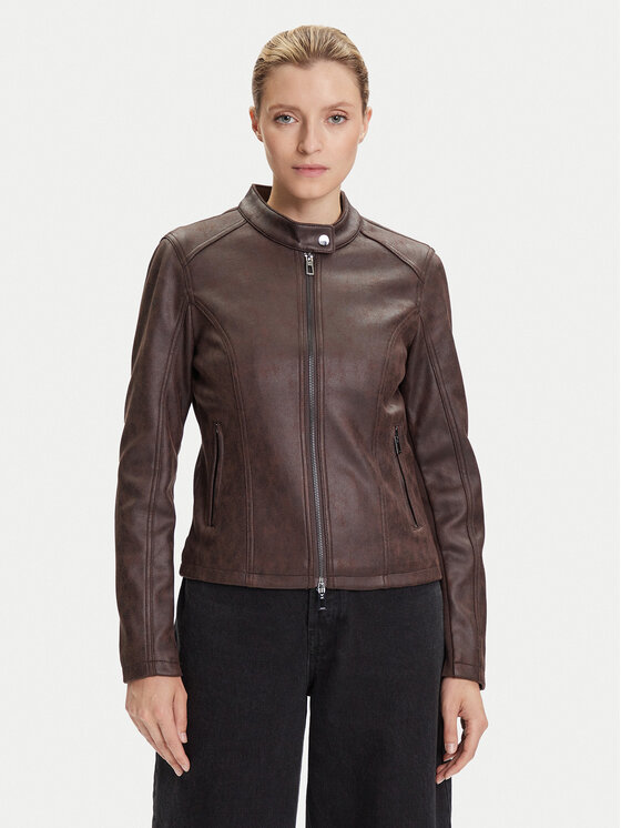 

Куртка из искусственной кожи regular fit Basic 25WWEW43 Desigual, коричневый