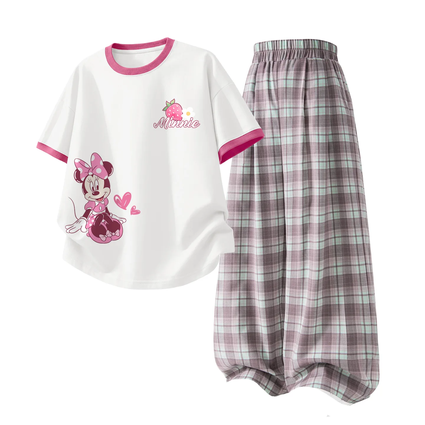 Детский спортивный комплект Casual Sportswear из 2 предметов Disney, Di Sweet Sitting Fruit K White Red+Pure Pink Blush
