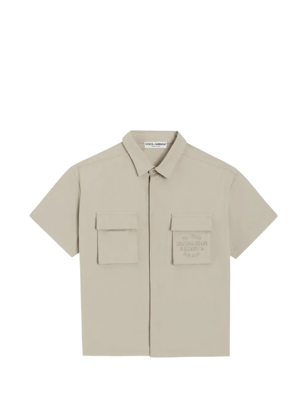 Рубашка из габардина Dolce & Gabbana Kids, нейтральный