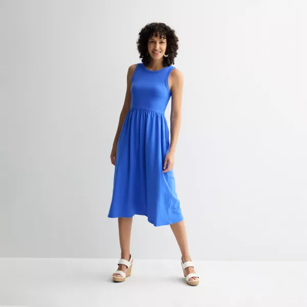 

Женское платье из комбинированного трикотажа Sonoma Goods For Life, цвет periwinkle velvet