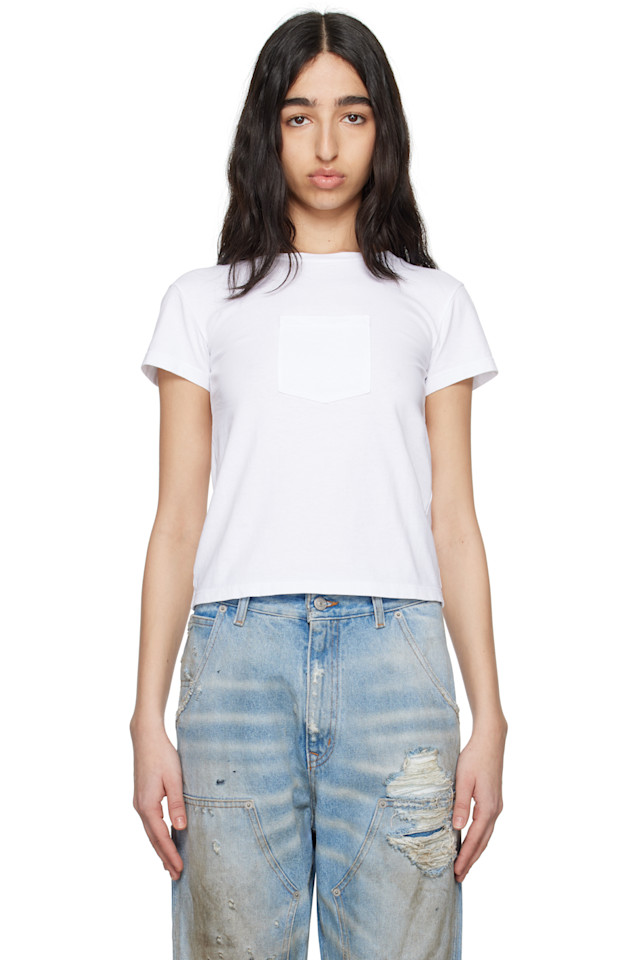 

Тяжёлая хлопковая футболка из джерси Mm6 Maison Margiela, белый
