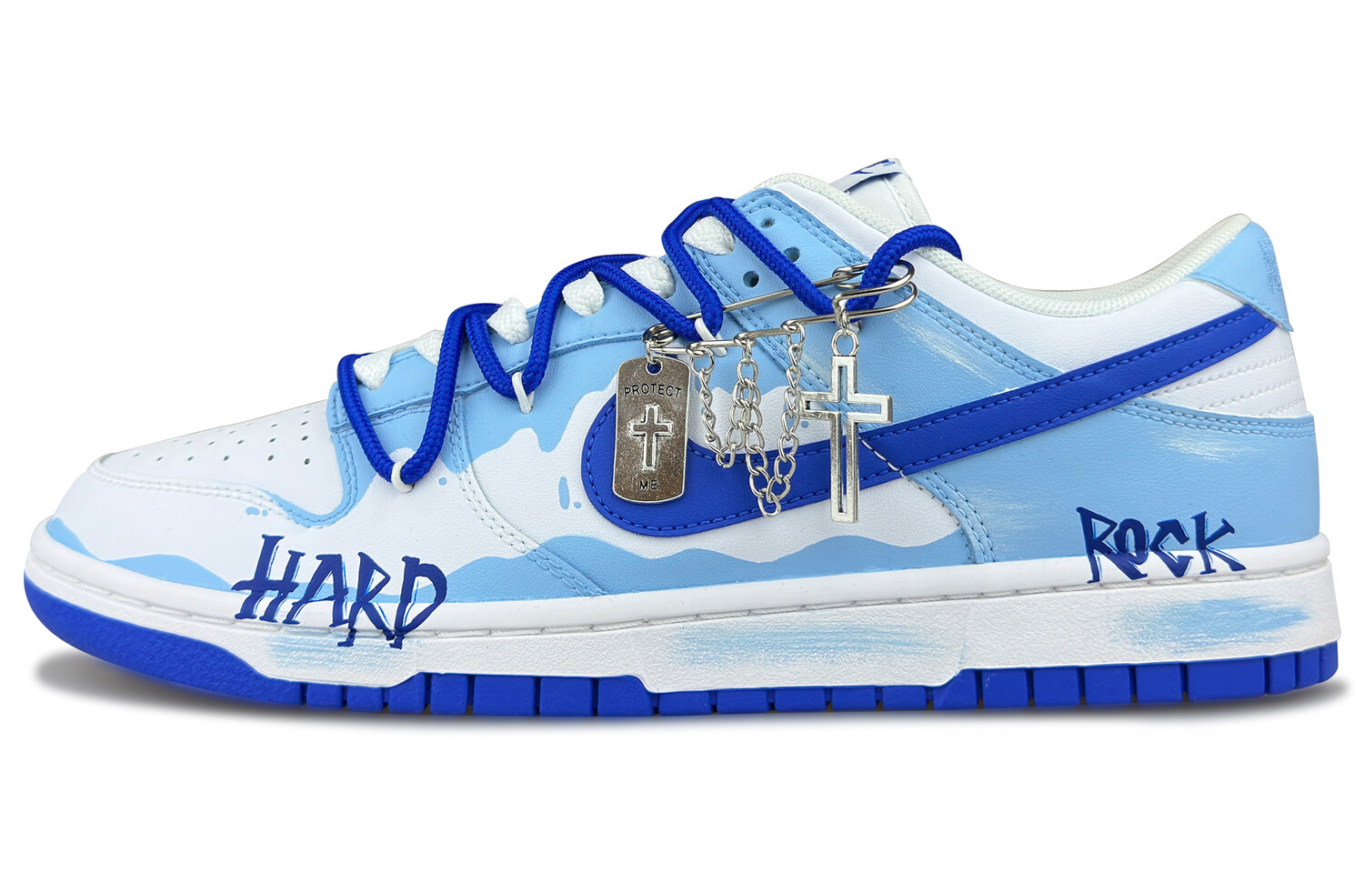 

Кроссовки Nike Dunk Skateboard Shoes Men Low-Top Blue White, Синий, Кроссовки Nike Dunk Skateboard Shoes Men Low-Top Blue White