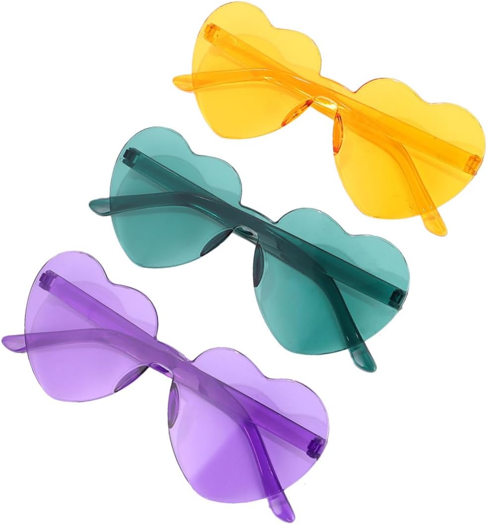 

Солнцезащитные очки ярко-розового цвета, 3 шт., в форме сердца, модные женские пластиковые солнцезащитные очки с защитой от УФ-излучения UV400 Holibanna, Assorted Color hot