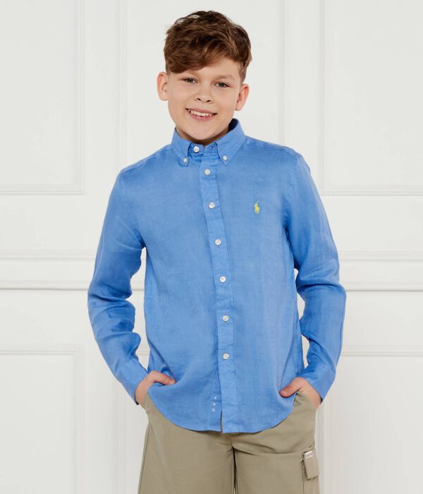 

Льняная рубашка Regular fit Polo Ralph Lauren, синий