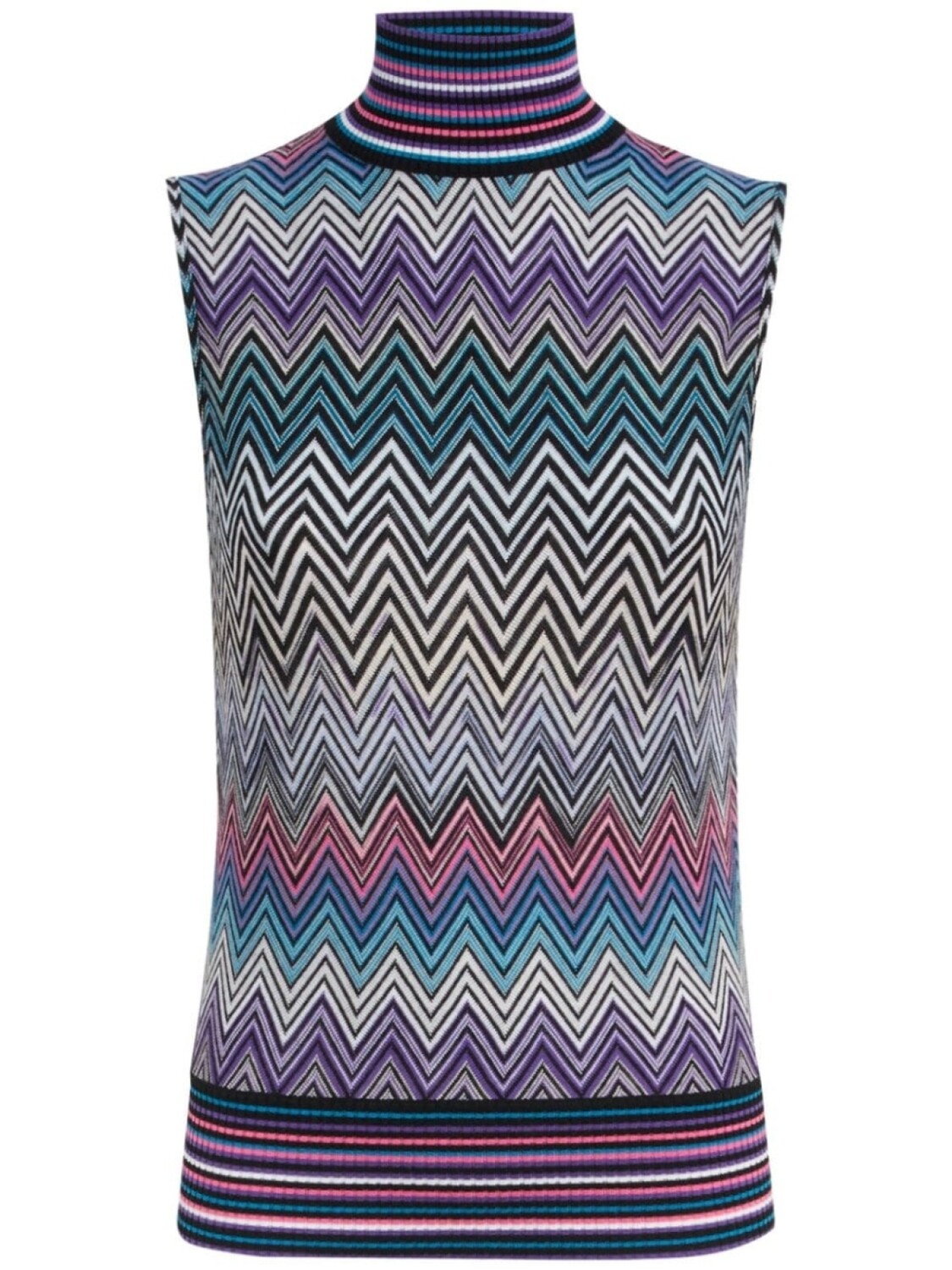 

Missoni майка с зигзагообразным переплетением, фиолетовый