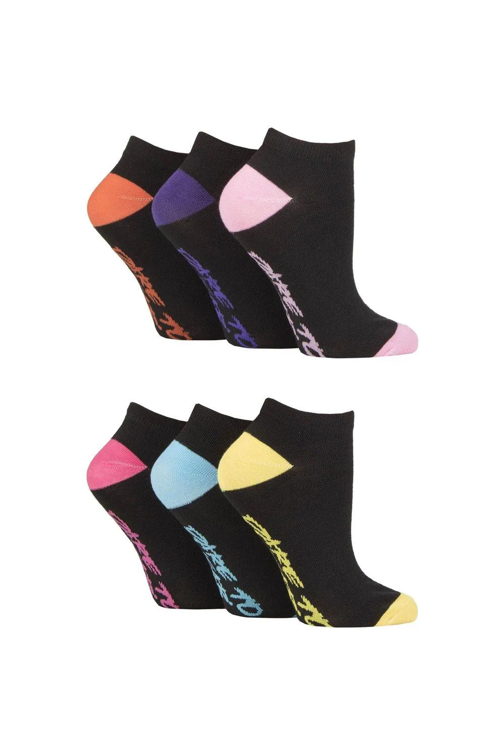 

6 пар однотонных спортивных носков с рисунком SOCKSHOP Dare to Wear, розовый