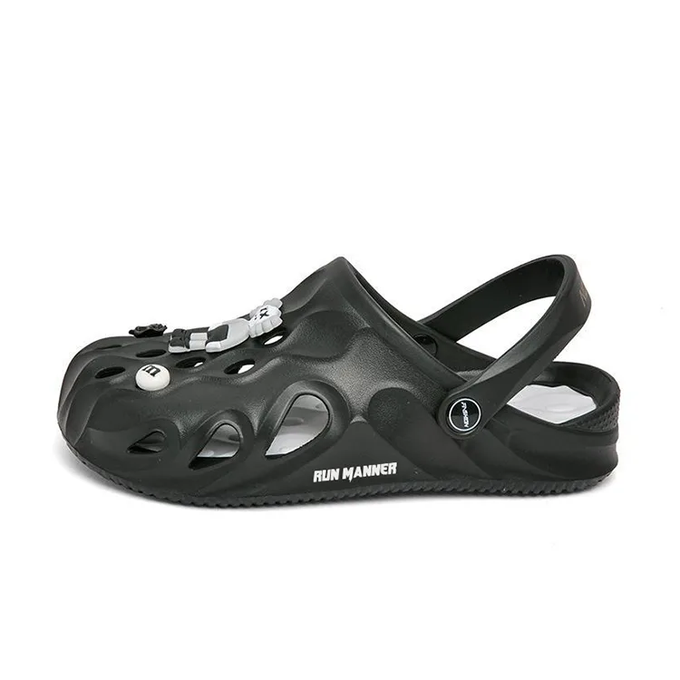 Сабо Unisex Soft Sole с легкой и нескользящей подошвой, устойчивой к истиранию RUN MANNER, черный