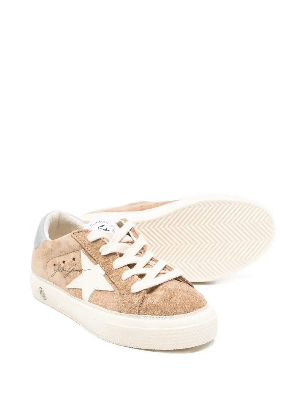 Замшевые кроссовки Hi Star Golden Goose Kids, коричневый — фото 2