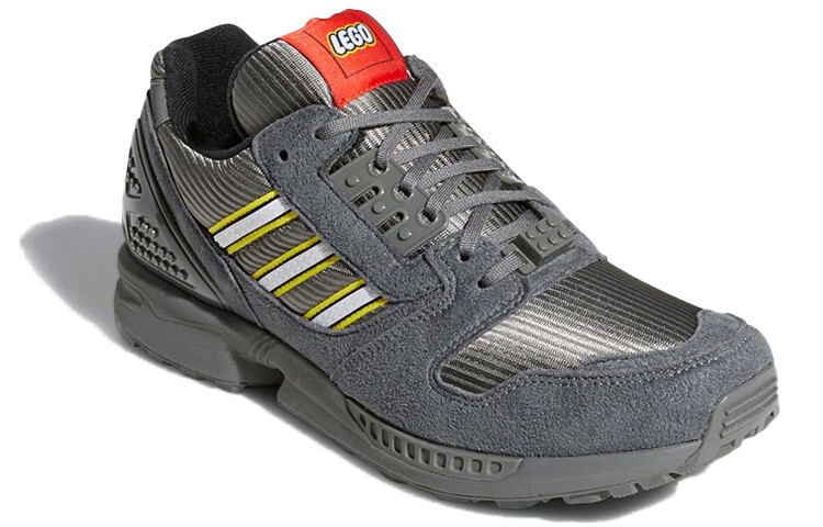 Кроссовки Adidas Originals ZX 8000 Lifestyle Unisex, темно-серый/желтый — фото 2