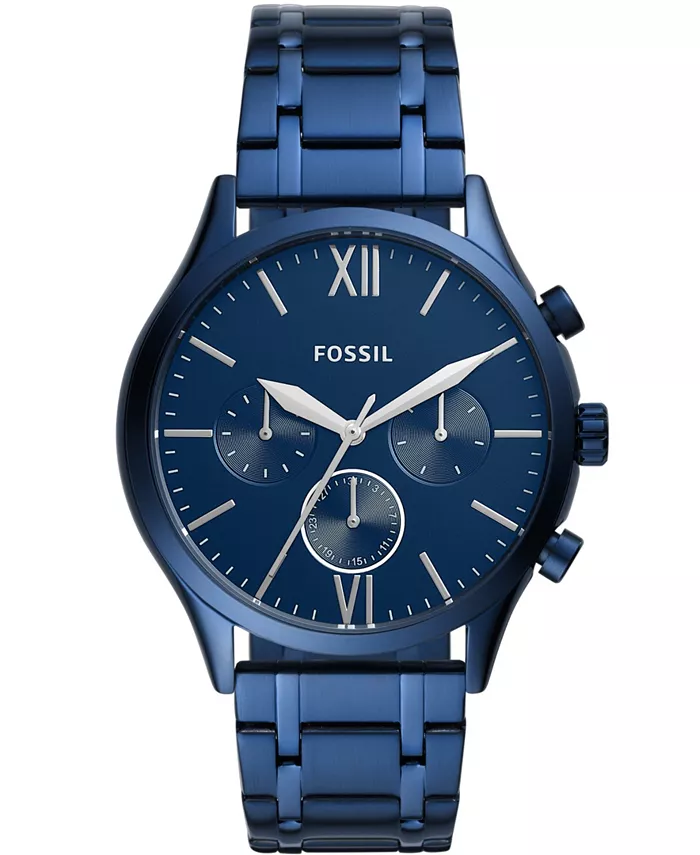 

Мужские многофункциональные часы Fenmore с синим браслетом, 44 мм Fossil, синий