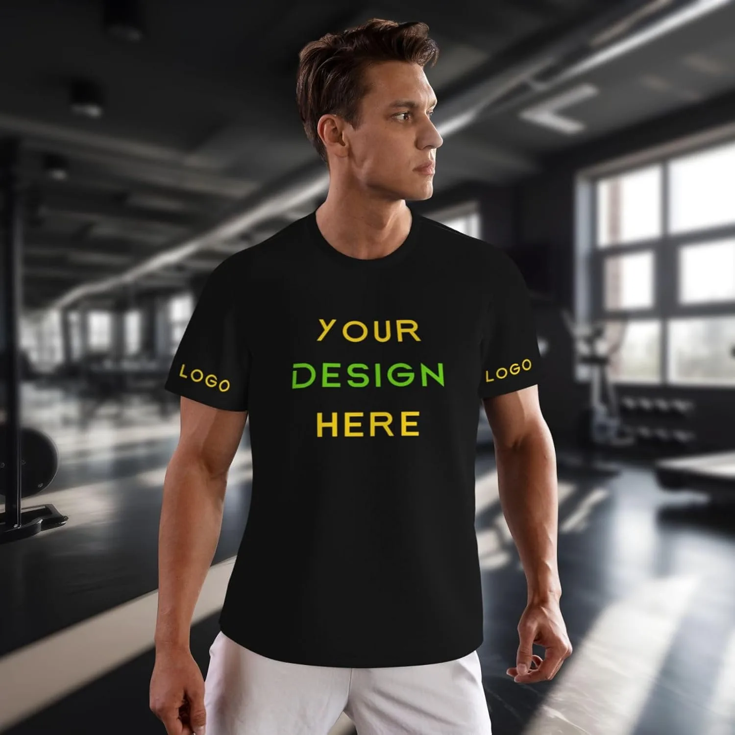 Футболка Custom для мужчин с логотипом — фото 3
