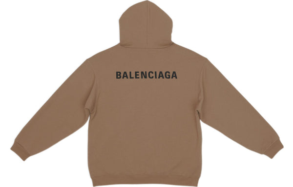 Толстовка back logo hoodie regular fit 'brown' Balenciaga, коричневый — фото 2