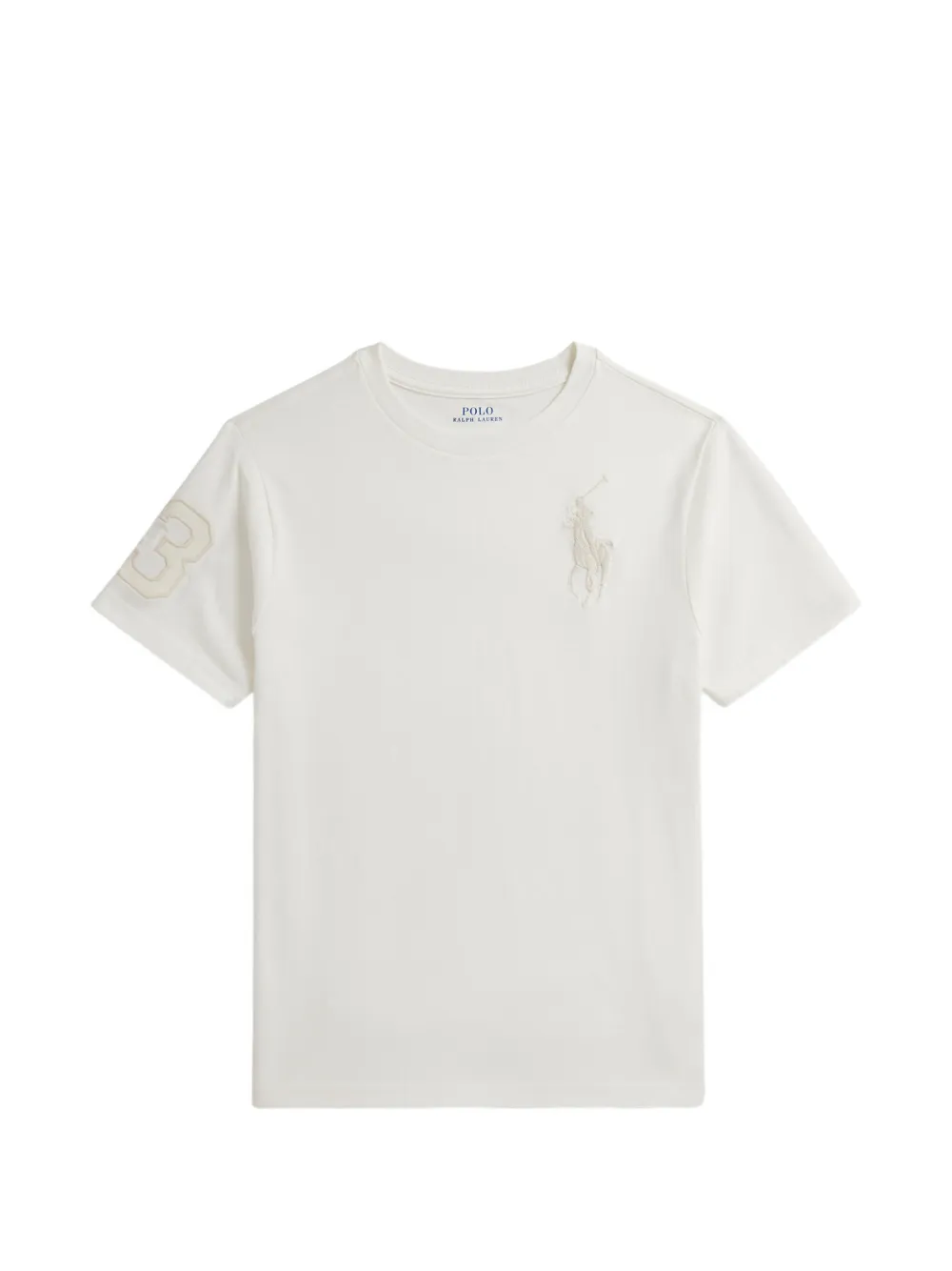 

Футболка с вышивкой Polo Ralph Lauren Kids, белый