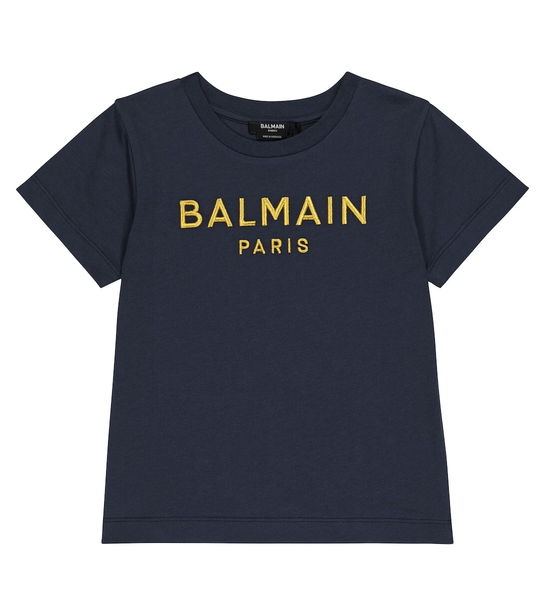 

Хлопковая футболка с логотипом Balmain, синий