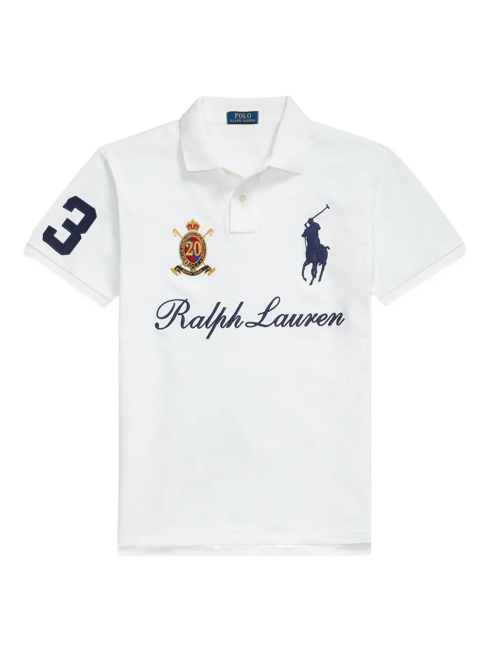 Поло с аппликацией Polo Ralph Lauren, белый