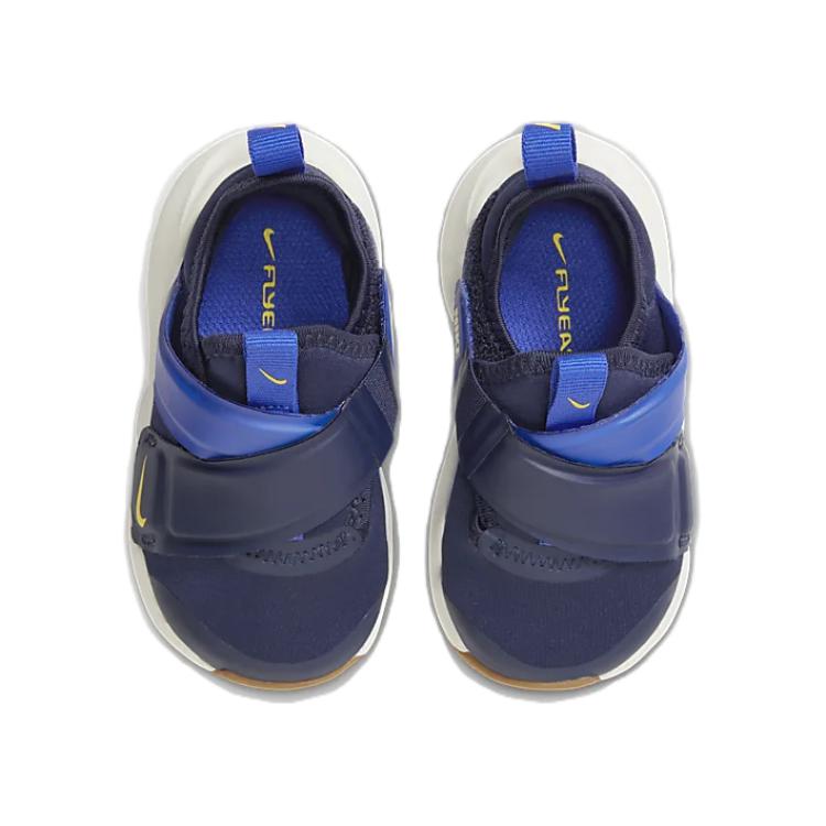 Nike Flex Advance противоскользящие износостойкие низкие кроссовки для малышей сине-белые, темно-синий/королевский синий/парусный белый/золотой Сатурн — фото 4