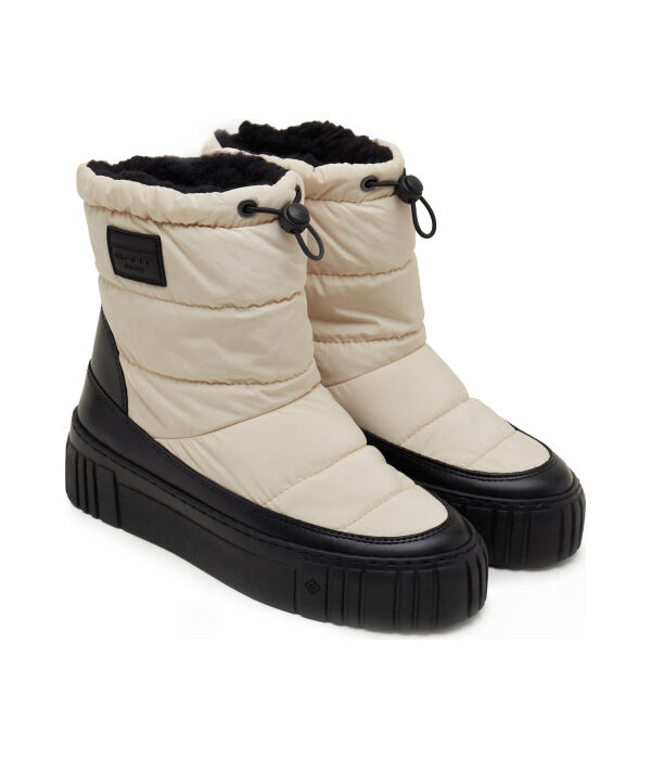 Женские сапоги-дутики Gant Snowmont утепленные на толстой подошве, бежевый — фото 3
