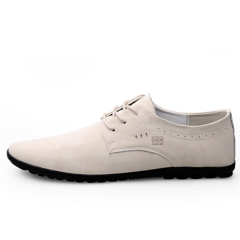 

Mulinsen Низкие повседневные кеды унисекс бежевые, цвет Beige[Leather Shoe Size : Size 40 in This Model = Sports Shoe Size 41]