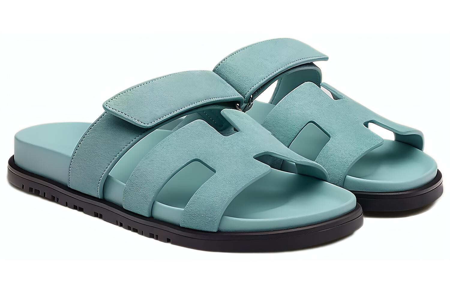 Вьетнамки женские Hermès Chypre Teal, зеленый — фото 3