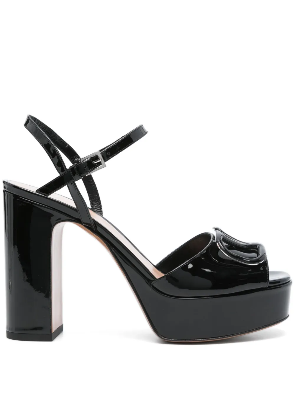 Босоножки на платформе с логотипом VLogo Signature VALENTINO GARAVANI, черный
