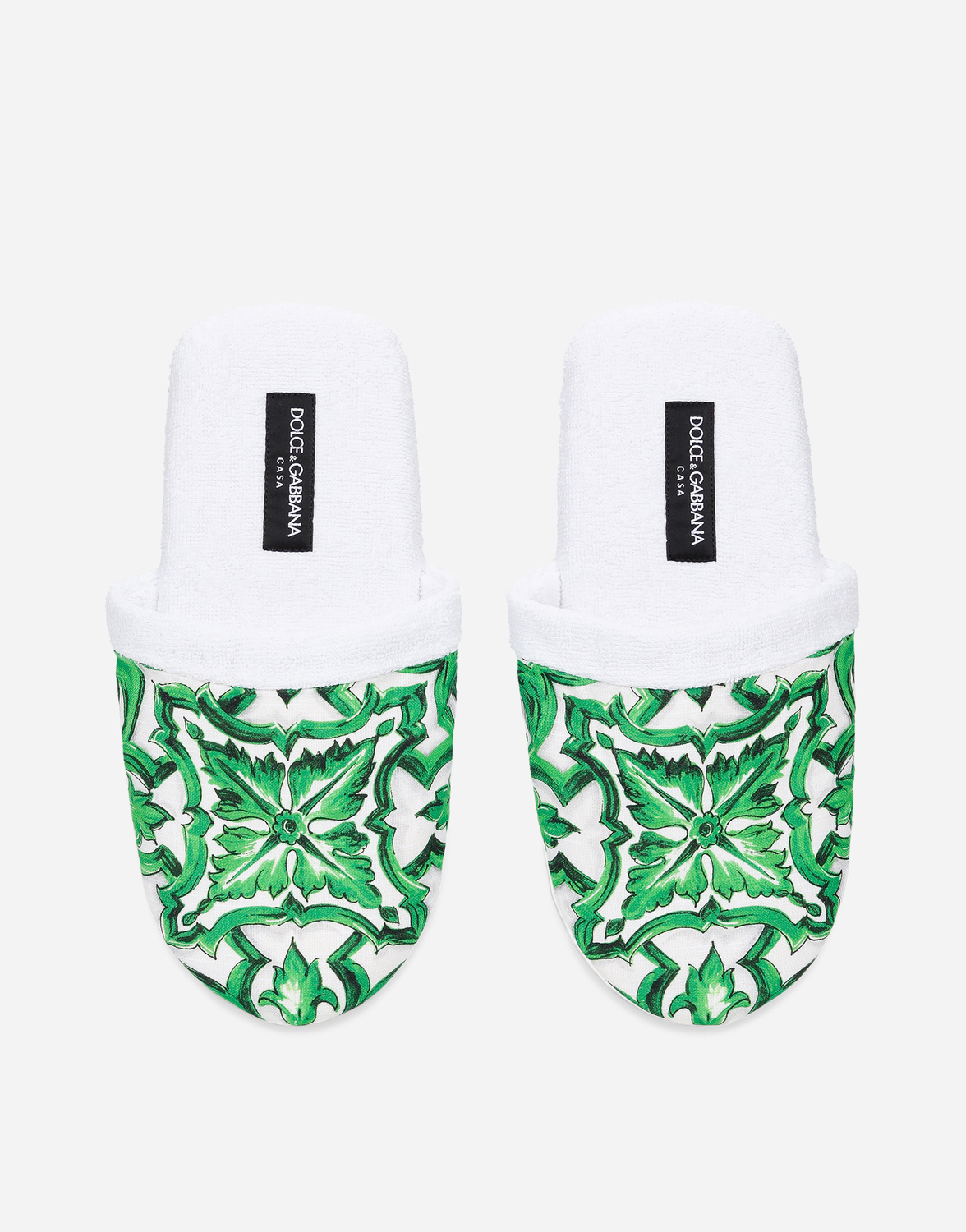 Тапочки из хлопкового махрового полотна Dolce & Gabbana, мультиколор — фото 4