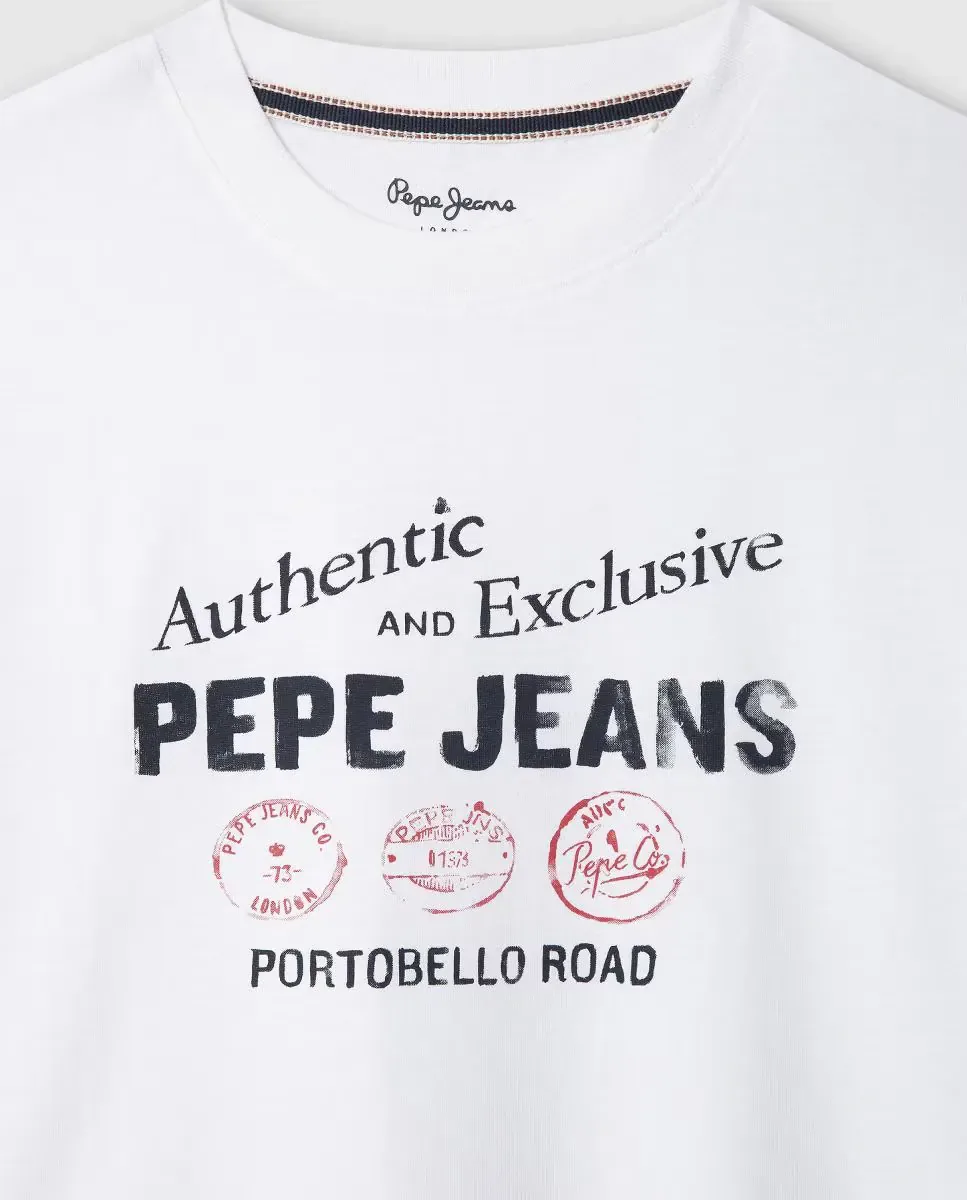Детская футболка Carter Pepe Jeans, белый — фото 3