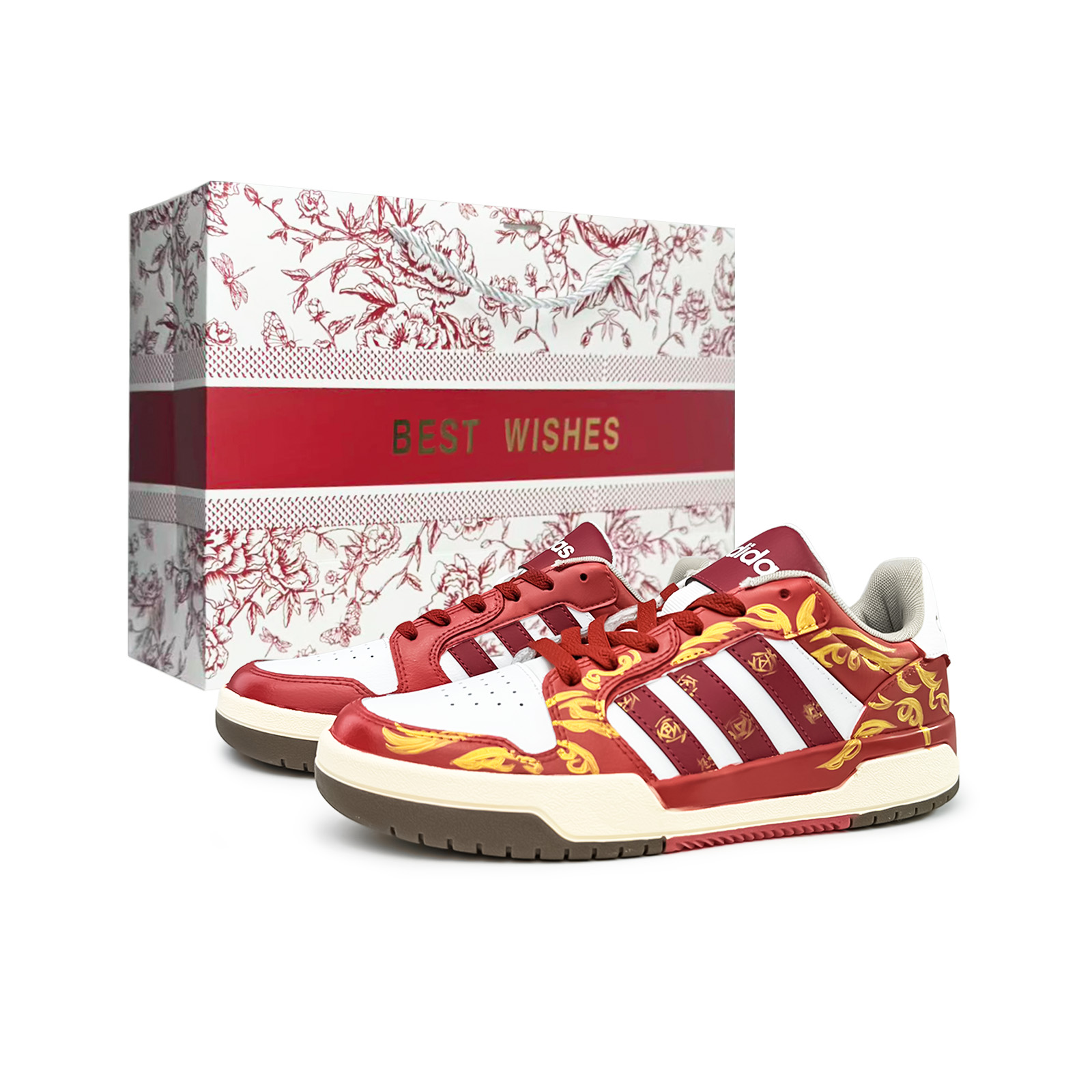 

Adidas Neo Entrap Skateboard Shoes Unisex Low top белый/красный