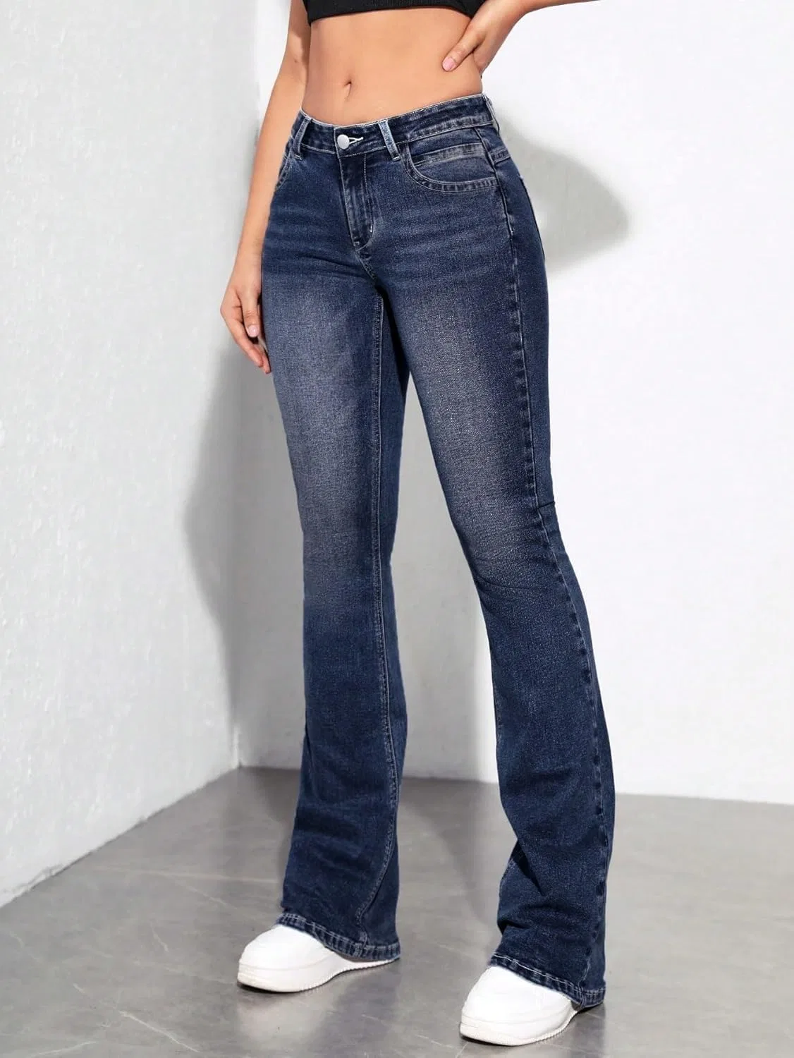 Джинсы свободные, Dark Wash — фото 3