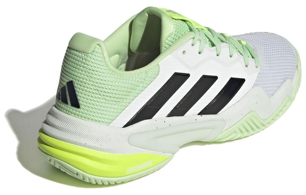 Кроссовки adidas Barricade 13 Cloud White Core Black Semi Green Spark, белый/черный/зеленый — фото 3