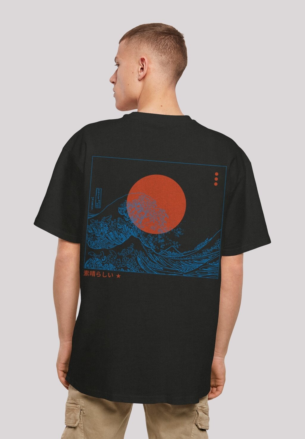 

Футболка с принтом KANAGAWA WELLE JAPAN F4NT4STIC, цвет schwarz