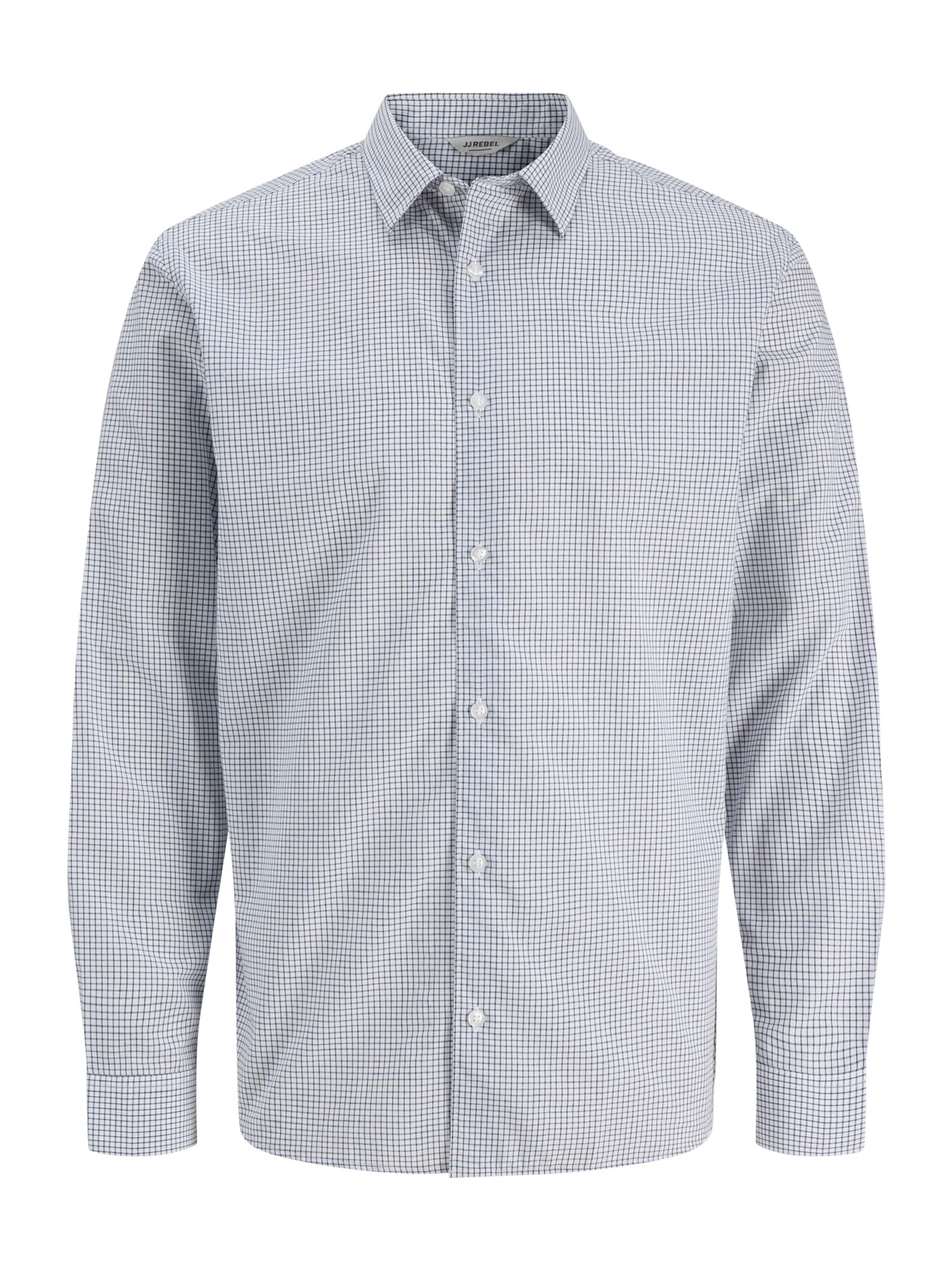 

JJ Rebel Рубашка на пуговицах 'JREBGAVIN' Regular fit в белом цвете