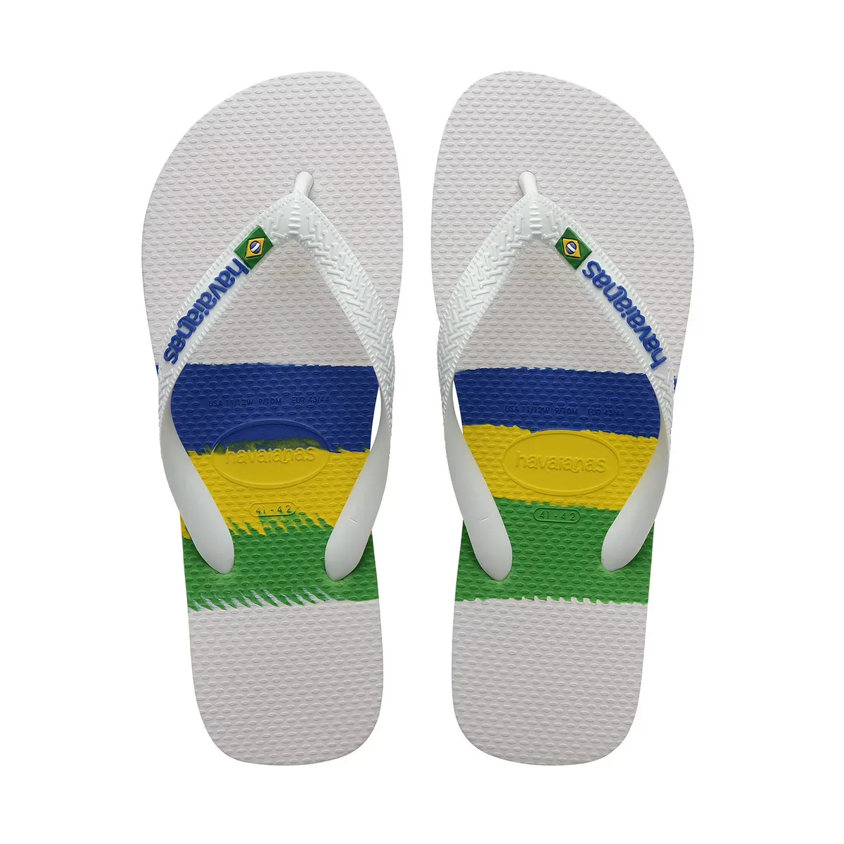 Шлепанцы унисекс с носком Brasil Tech Havaianas, белый/мультиколор