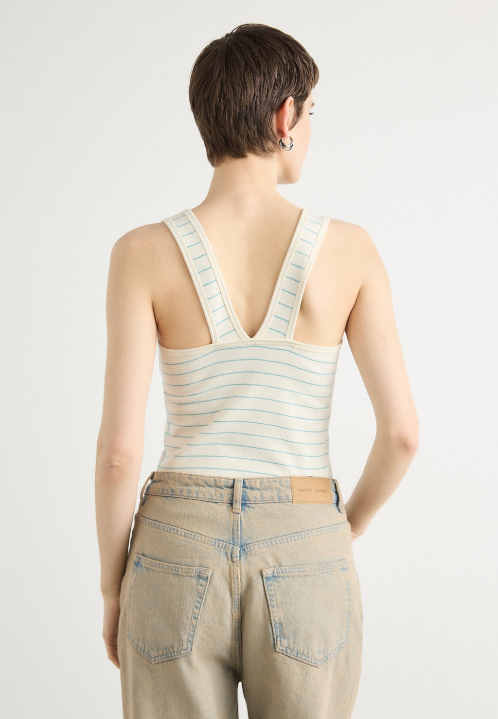 

Топ STRIPE Calvin Klein Jeans, черный