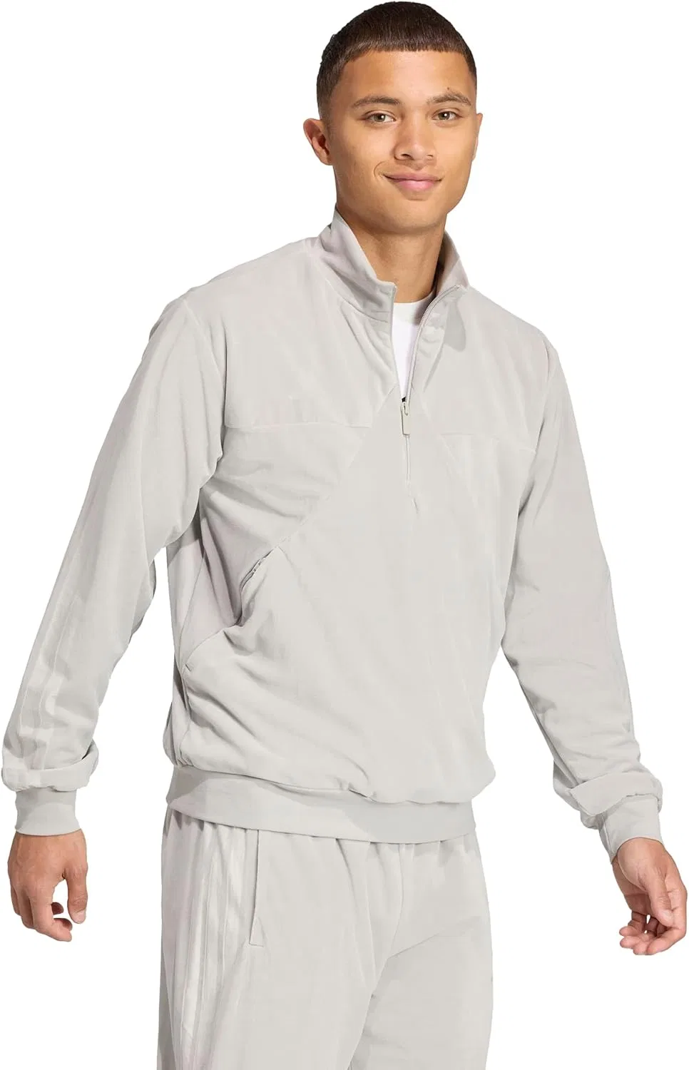 Толстовка velour, adidas, Metal Grey — фото 2