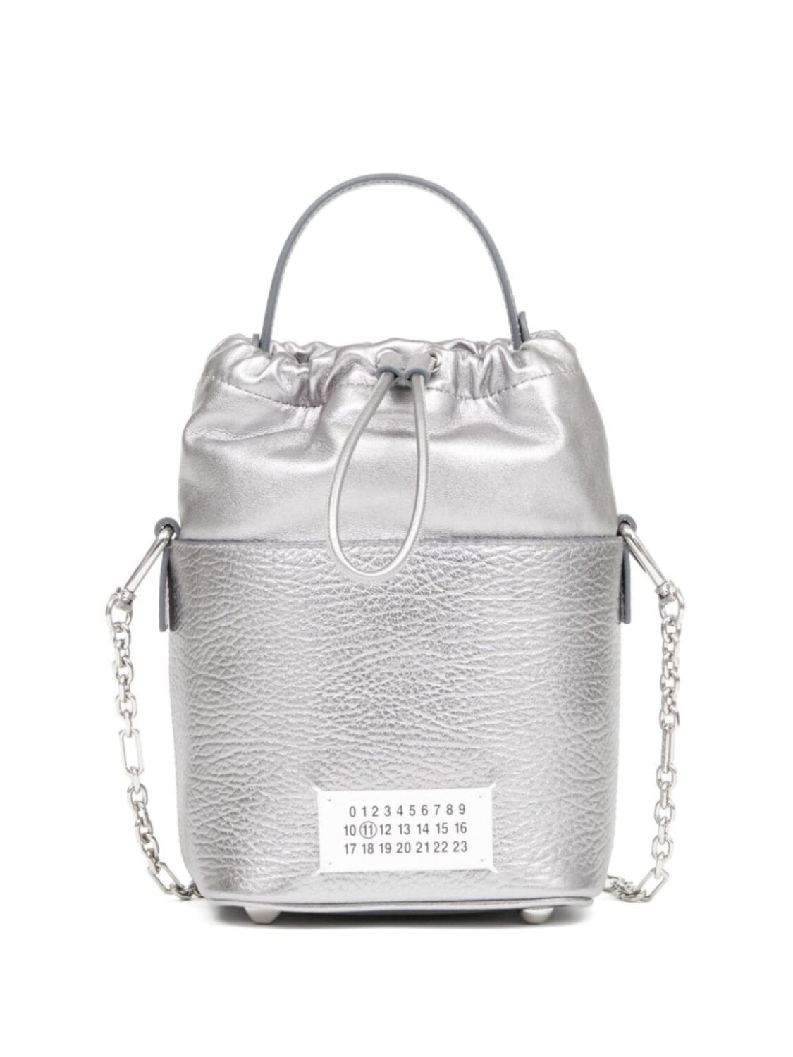 

Маленькая сумка-ведро Maison Margiela 5AC, серебристый