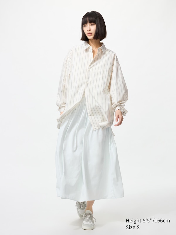 

Юбка со сборками Uniqlo, серый