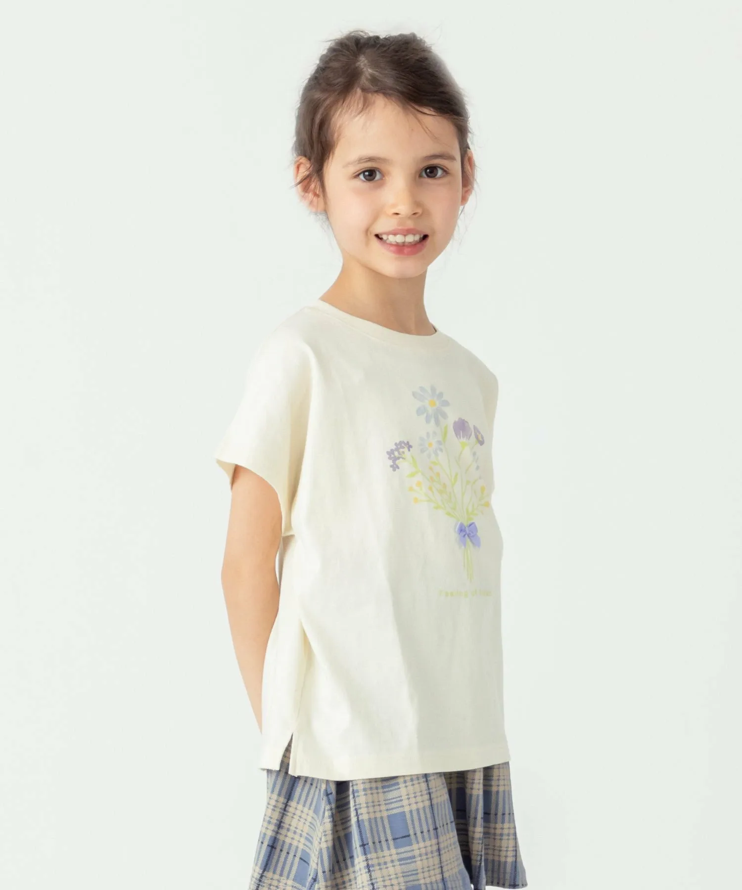 Футболка с цветочным принтом Ever Closet, ivory
