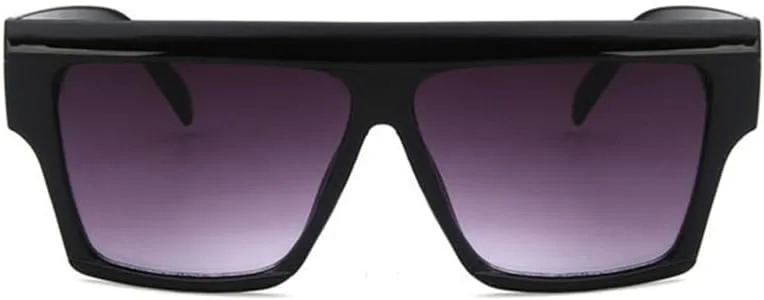 

Большие солнцезащитные очки для женщин, плоская оправа, пластиковая рамка, градиентные линзы, солнцезащитные очки большого размера generic, Champagne Tea