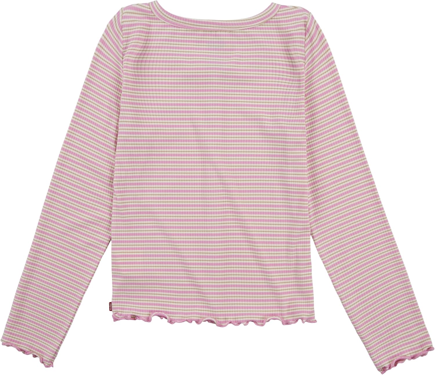 Футболка Levi's для девочек с длинным рукавом и рубчатой вязкой, Begonia Pink — фото 2