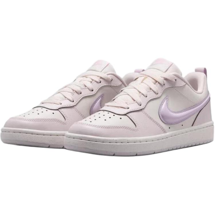 Nike Court Borough Low top Skateboard Shoes White Purple Kids' — фото 4