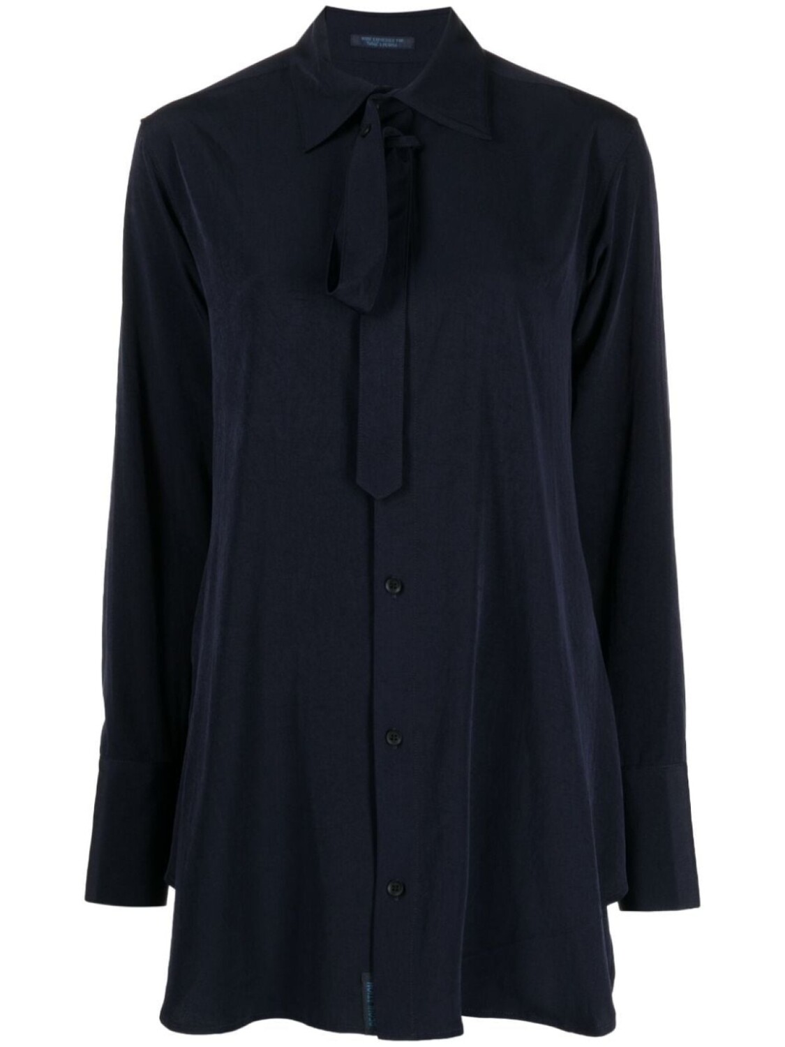 

Yohji Yamamoto блузка с длинными рукавами и завязками, синий