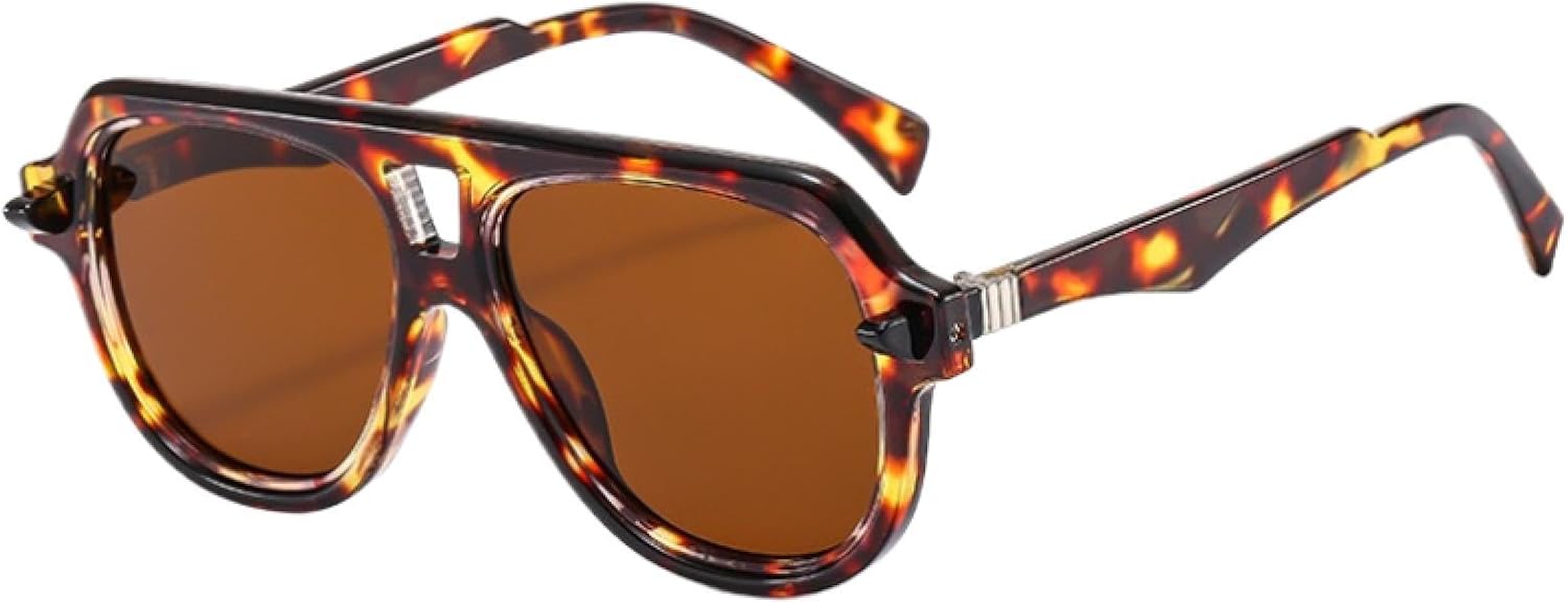 

Солнцезащитные очки с защитой от УФ-излучения UV400 | Двойные перемычки, градиентные заклепки | Для женщин и мужчин, для занятий спортом на открытом воздухе и вождения DSVIGF, 01